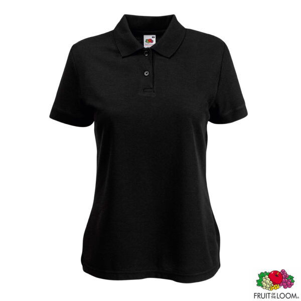 Теніска-поло 'Lady-Fit Polo 65/35' (Fruit of the Loom), 0632120 - Чорний, S